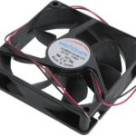 8003774124 DC0802012U2B-2T0,AXIAL FAN, 80MM, 12VDC, 51.2CFM, 43DBA Hirschmann