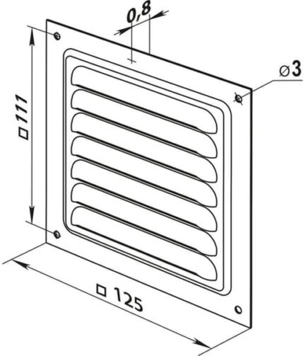 8048022922 Решетка мет. рвм 125с цинк 10225561 Hirschmann