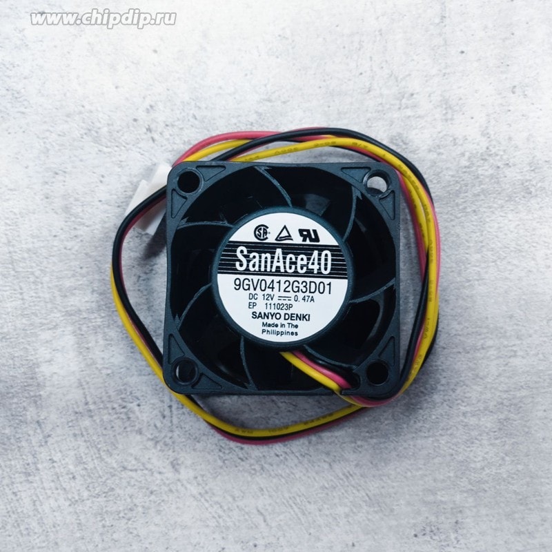 doc066956147 8050777144 Вентилятор Sanyo Denki San Ace 40 9GV0412G3D01 12V DC 0.47A 40X28 3pin Hirschmann — изображение 1