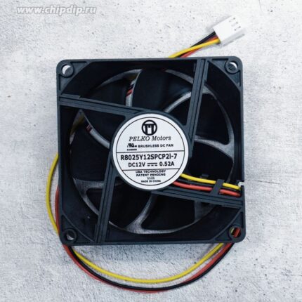 8044109768 Вентилятор Pelko Motors R8025Y12SPCP2I-7 12V 0.52A 80x25 3pin () Hirschmann