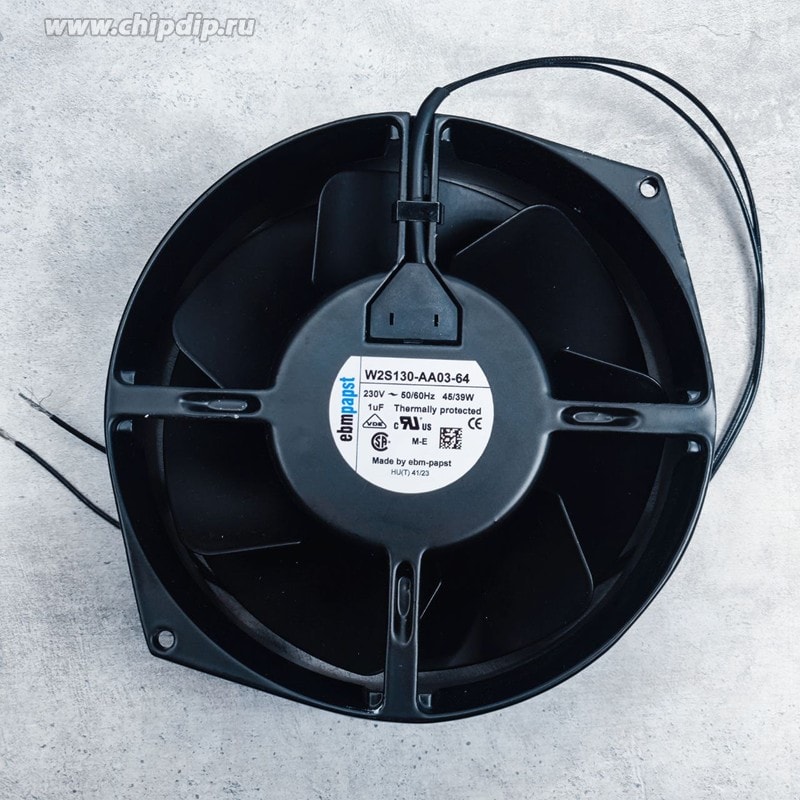 doc066975890 8013888151 Вентилятор Ebmpapst W2S130-AA03-64 230V 50/60Hz 45/39W 172X150X55 2pin Hirschmann — изображение 1