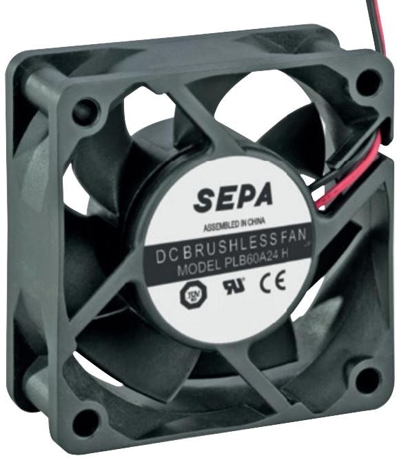 doc067026669 8046333646 PLB60A24A24SE16A,DC Axial Fan, 24 V, Square, 60 mm, 25 mm, Ball Bearing Hirschmann — изображение 1