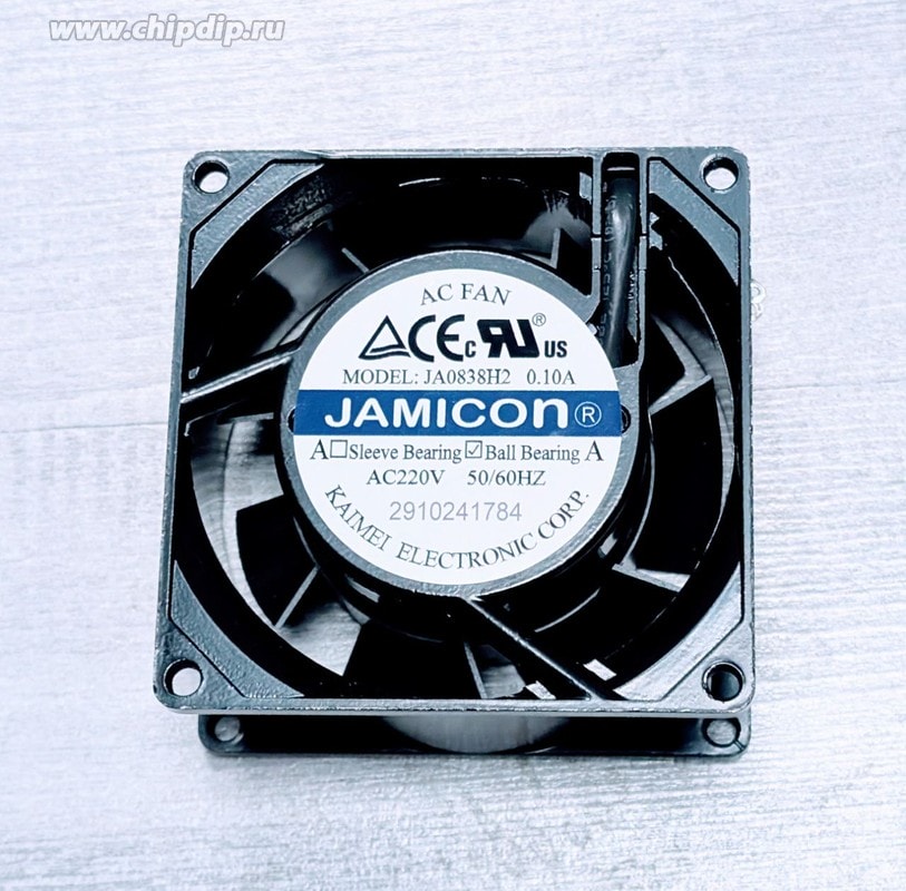doc067220868 8038792110 Вентилятор Jamicon JA0838H2 220-240V AC 50/60Hz 0.10A 80X38 Клемма Hirschmann — изображение 1