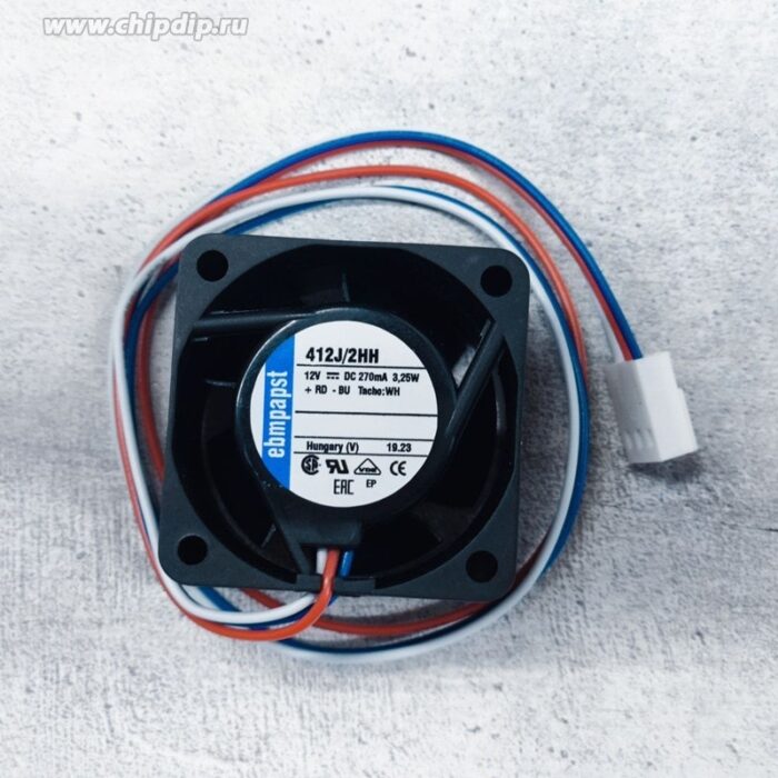 8049096910 Вентилятор Ebmpapst 412J/2HH 12V 270mA 3.25W 40x25 3pin Hirschmann — изображение 6