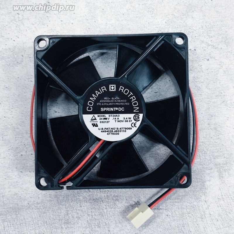 doc067226951 8051016236 Вентилятор Comair Rotron ST24A3 24V DC 0.14A 3.4W 80X32 2pin Hirschmann — изображение 1
