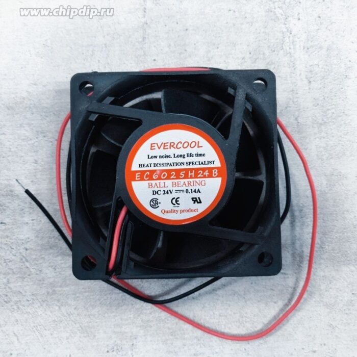 8003256987 EC6025H24B, (60*60*25 24V), Вентилятор 24В, 60х60х25мм, подшипник качения, 5000 об/мин Hirschmann — изображение 3