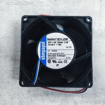 8051562102 Вентилятор Ebmpapst 3214 J/2HP 24V DC 320mA 7,7W 92X38 3pin Hirschmann