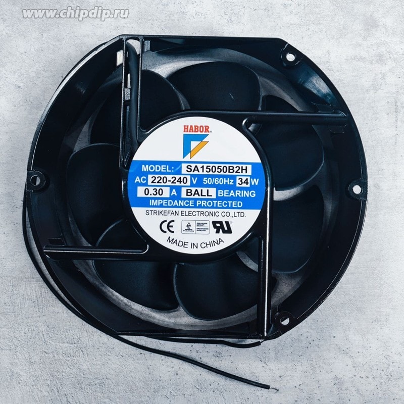 doc067547565 8018796677 Вентилятор Habor SA15050B2H 220-240V 50-60Hz 34W 0.30A 172X150X51 2pin Hirschmann — изображение 1