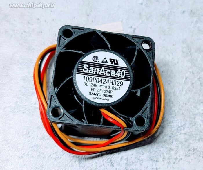 8012784137 Вентилятор Sanyo Denki 109P0424H329 24V DC 0.095A 40X28 3pin Hirschmann — изображение 2