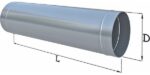8047686307 Воздуховод прямошовный D 100 мм 0,55/1250мм УФ-01003965 Hirschmann — изображение 2