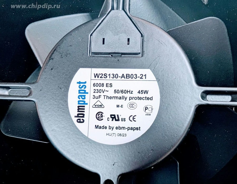 doc067840180 8007683433 Вентилятор Ebmpapst W2S130-AB03-21 220V 45W 0.3A 172x150x55 2pin Hirschmann — изображение 1