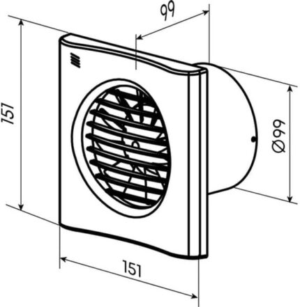 8040365248 Вентилятор 125 сеат энергосберегающий, 17 вт, 28 дб, 177 м3/ч, шнурковый выключатель 10220141 Hirschmann