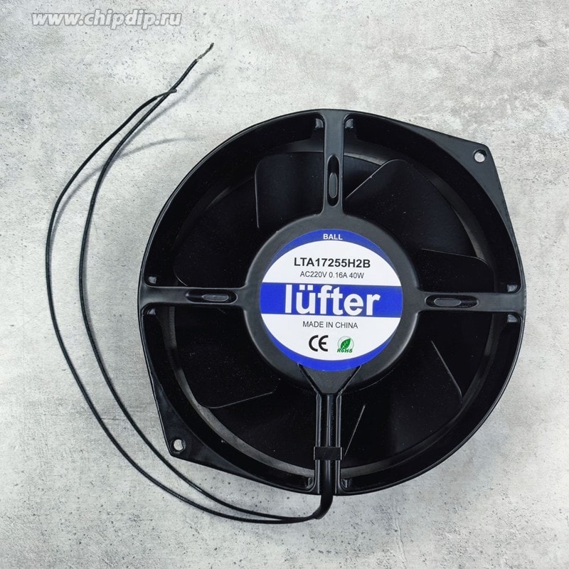 doc068423539 8055398098 Вентилятор Lufter LTA17255H2B 220V 0.16A 40W 172X150X55 2pin Hirschmann — изображение 1