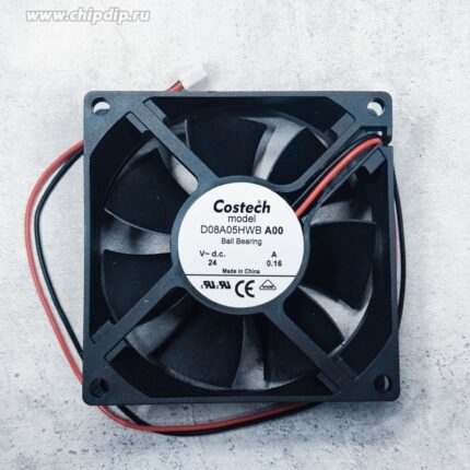 8055726419 Вентилятор Costech D08A05HWB 24V DC 0.16A 80X25 2pin () Hirschmann