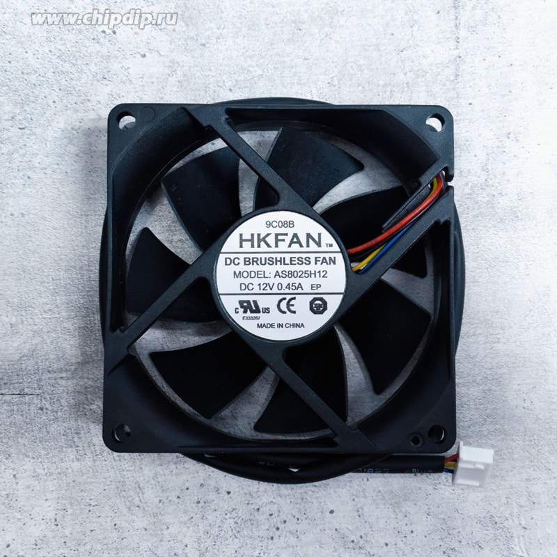doc069074339 8055695455 Вентилятор HK FAN AS8025H12 12V DC 0.45A 80X25 4pin Hirschmann — изображение 1