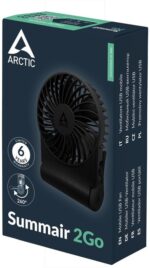 8049509946 Вентилятор бытовой Cooling Arctic Summair 2Go (Black) - USB Fan (AEBRZ00027A) Вентилятор с питанием от USB Hirschmann — изображение 8
