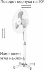 8045992149 Вентилятор напольный Bt F1114 Белый-Серый 86195512 Hirschmann — изображение 3
