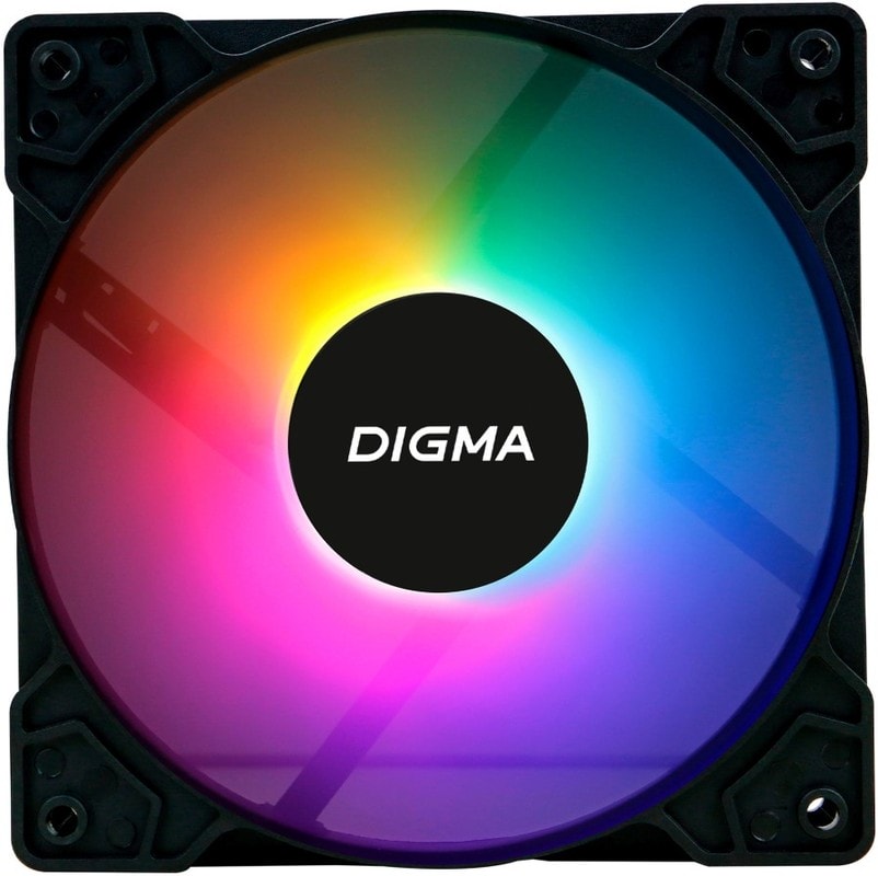 doc069303482 8056079369 Вентилятор для корпуса Digma DFAN-FRGB1 120x120x25mm 3-pin 4-pin (Molex)23dB 125gr LED Ret Hirschmann — изображение 1