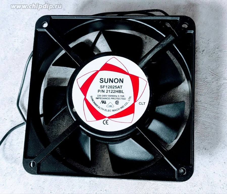 doc071364123 8007681680 Вентилятор SUNON SF12025AT AC fan 2122HBL 220V-240V cabinet cooling fan 2-Wire 120X120X25mm Hirschmann — изображение 1