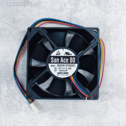 8049677917 Вентилятор Sanyo Denki San Ace 80 9GA0812P4G001 12V DC 0.48A 80X25 4pin Hirschmann