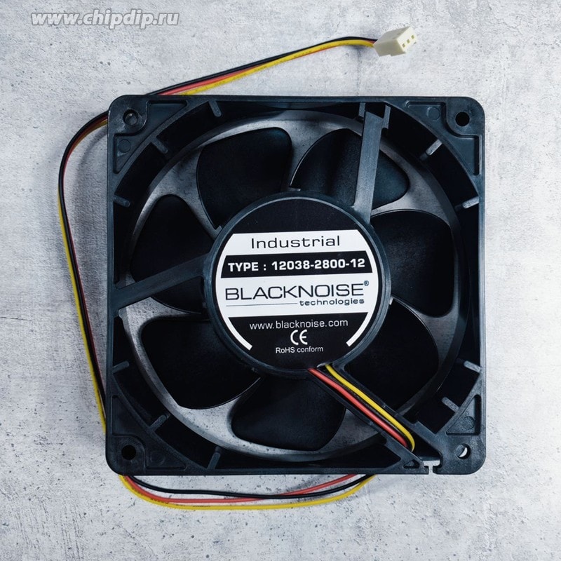 doc071364810 8017873458 Вентилятор NoiseBlocker 12038-2800-12 12V 120x120x38 IP55 2800 об/мин 34 дБА 3pin () Hirschmann — изображение 1
