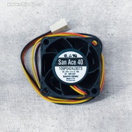 8007681669 Вентилятор Sanyo Denki 109P0424J3073 (109P0424J3023) 40x28мм 24V 4.32W 0.18A 3pin Hirschmann