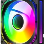 8056824951 Вентилятор для корпуса Eurocase EU-FN120ARGB001_8+18 BL YF1201 Black,120 ARGB fan 3pin+AURA 5V3pin female and male connector with brown box, Hirschmann