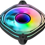 8056824954 Вентилятор для корпуса Eurocase EU-FN120ARGB_8+16 BL YF1208A Black,120 ARGB fan 3pin+AURA 5V3pin female and male connector with brown box,3p Hirschmann