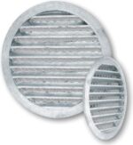 8040571291 Решетка вентиляционная наружная круглая с мелкой антимоскитной сеткой диаметр 250 мм 10.031 Hirschmann