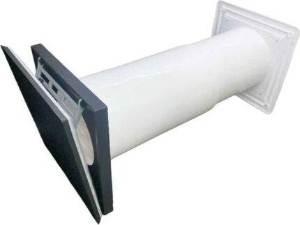 8041819314 Шведский черный приточный клапан TL98DE с регулятором расхода воздуха и фильтром, с клапаном от дождя и ветра TL98DE BLACK Hirschmann