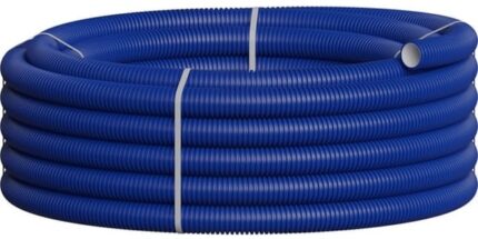 8045861888 Вентиляционная труба гибкая двустенная для воздуховода (ПНД), антистатическая и антибактериальная D75мм, цвет синий (50м) 803075BU Hirschmann