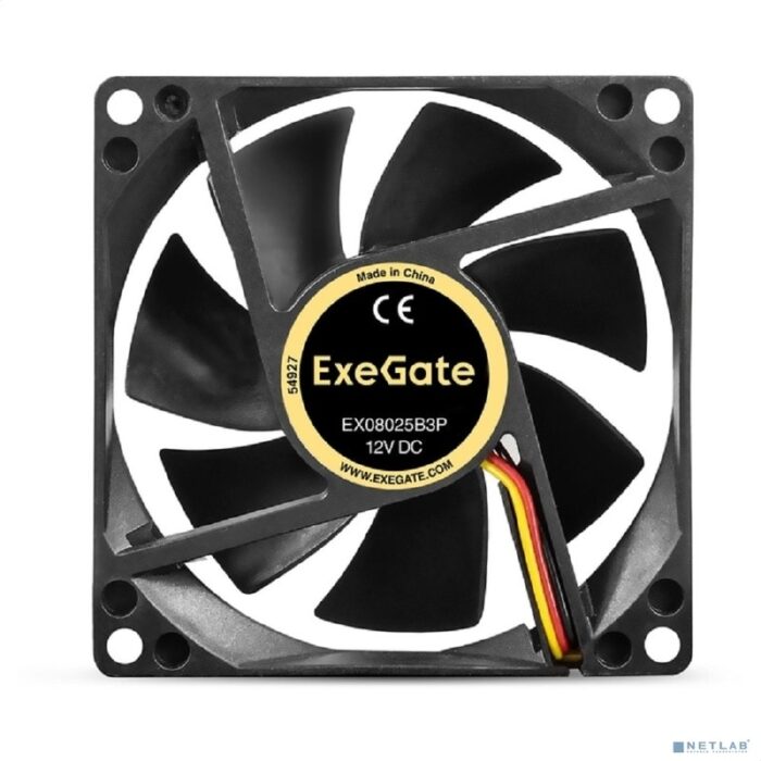 8038575177 EX297048RUS, Вентилятор 12В DC ExeGate EX08025B3P (80x80x25 мм, 2-Ball (двойной шарикоподшипник), 3pin, 2000RPM, 19dBA) Hirschmann — изображение 5