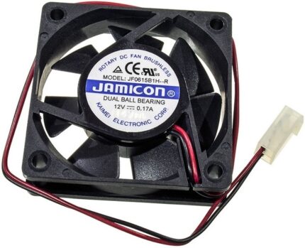 8003078986 JF0615B1H--R (JF0615B1H-001-243R) (4500RPM) 12V/0,17A (60х60х15) B(подшипник) CFM15,45/dBA30,5 Jamicon вентилятор,провод Hirschmann