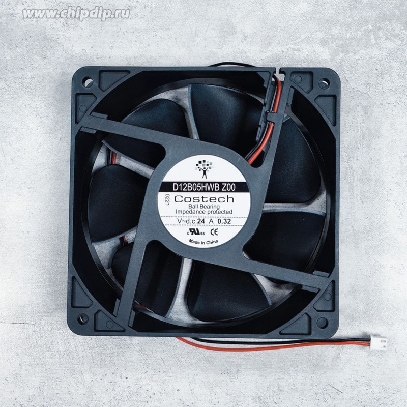 doc072120819 8010349532 Вентилятор Costech D12B05HWB-Z00 24V 7.68W 0.32A 120X38 2pin Hirschmann — изображение 1